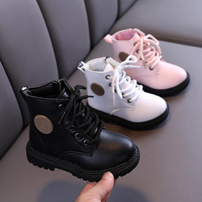 Bota Infantil Cano Alto de Couro Fashion Kids