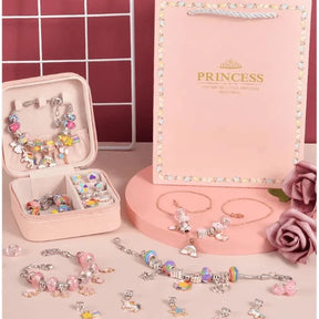 Kit de Pulseiras e Berloques Infantil com 66 Peças