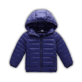 Jaqueta Puffer Infantil com Capuz Masculino Feminino