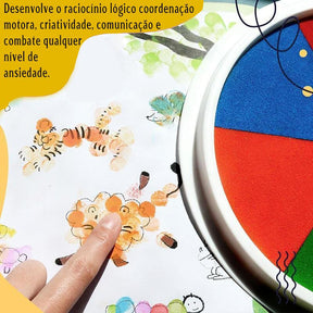 Kit de Pintura à Dedo Montessori - Atóxico e Lavável