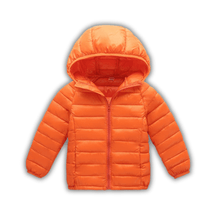 Jaqueta Puffer Infantil com Capuz Masculino Feminino