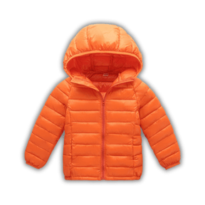 Jaqueta Puffer Infantil com Capuz Masculino Feminino