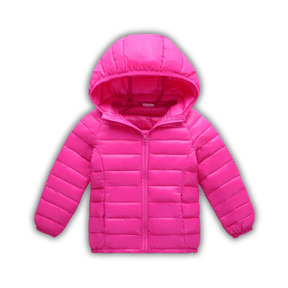 Jaqueta Puffer Infantil com Capuz Masculino Feminino