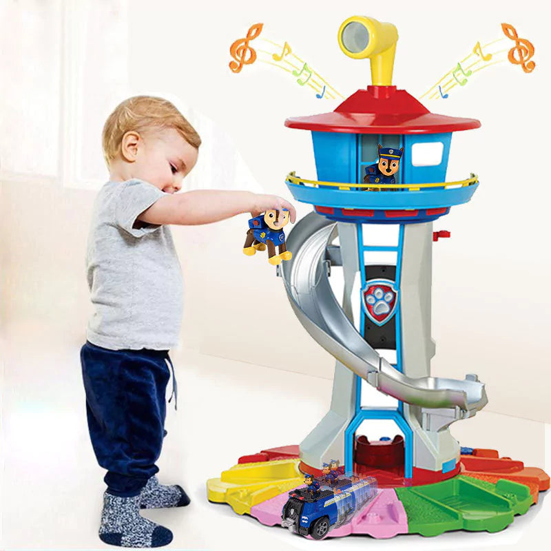 Brinquedo Infantil Torre Patrulha Canina com Carros