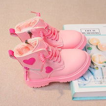 Bota Infantil Feminina em Couro PinkHeart