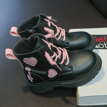 Bota Infantil Feminina em Couro PinkHeart