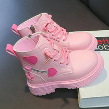 Bota Infantil Feminina em Couro PinkHeart