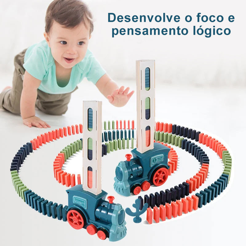 Trem Empilha Dominó Montessori