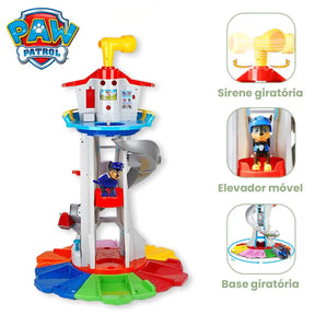 Brinquedo Infantil Torre Patrulha Canina com Carros