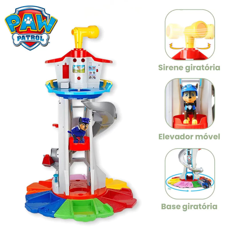 Brinquedo Infantil Torre Patrulha Canina com Carros