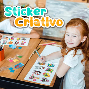 Kit Sticker Criativo Pintura com Diamantes