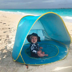 Barraca de Praia Infantil com Piscina e Proteção UV